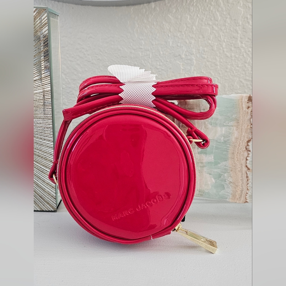 NWOT Marc Jacobs Red Mini 4" Patent Leather Canteen Crossbody